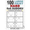 100 Large Print Hard 6x6 Sudoku Puzzles for Adults: Only One Puzzle Per Page! (Pocket 6"x9" Size) - Paperback