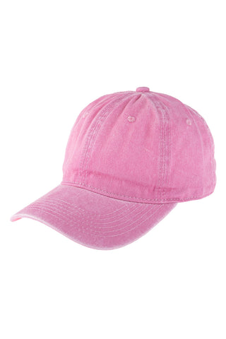 Buy pink Acid Washed Baseball Cap