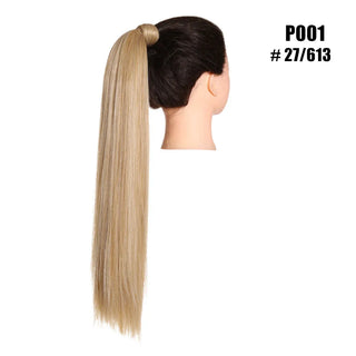Buy california-blonde Synthetic Straight Ponytail Hair Extension Clip in