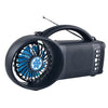 Supersonic Solar Power Bluetooth Speaker with FM Radio, LED Torch Light & Fan