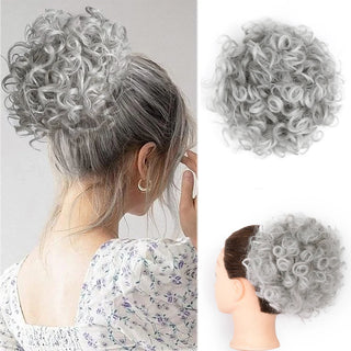 Buy dj10-1001 Messy Curly Fluffy Hair Bun Clip in Ponytail Hair Extensions