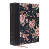 NKJV, Journal the Word Bible, Cloth Over Board, Gray Floral, Red Letter Edition, Comfort Print: Reflect, Journal, or Create Art Next to Your Favorite - Hardcover