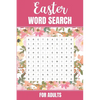 Easter Word Search for Adults: Christian Crossword for Adults Cross Words Puzzle Book Word Search Large Print - Paperback