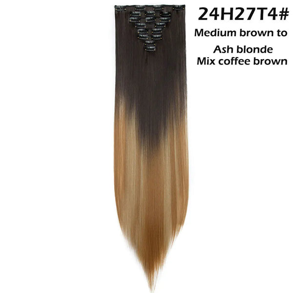 Long Straight Clip in on Hair Extensions