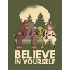 Believe in Yourself: Funny Coloring Book of Mythological Creatures: Big Foot, Unicorns, and Aliens - Paperback