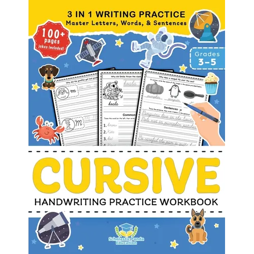 Cursive Handwriting Practice Workbook for 3rd 4th 5th Graders: Cursive Letter Tracing Book, Cursive Handwriting Workbook for Kids to Master Letters, W - Paperback
