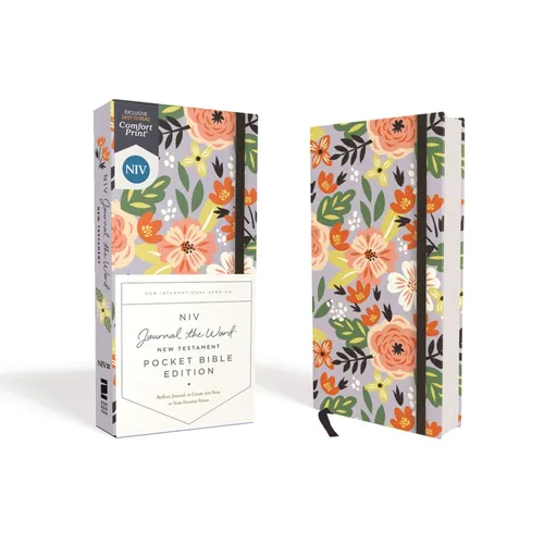 Niv, Journal the Word New Testament (Perfect for Note-Taking), Pocket Bible Edition, Hardcover, Floral, Red Letter, Comfort Print - Hardcover