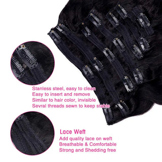 Double Weft Brazilian Clip In