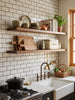 Floating Shelves Set of 4 – 15.8" Wall Shelves with Invisible Brackets