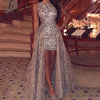 Women Maxi Dress Sleeveless Sexy Slit Formal Dress Slim Waist Dress