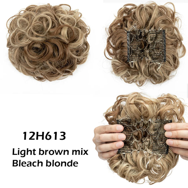 LARGE Comb Clip in Curly Hair Extension