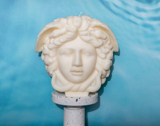Buy ivory Huge Medusa Sulpture Soy Wax Scented Candle