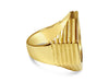 Fancy Solid White/Yellow/Rose Gold Handmade Coin Ring , 1/4oz Coin ,