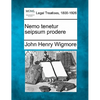 Nemo Tenetur Seipsum Prodere - Paperback