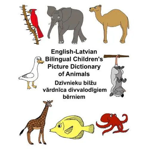 English-Latvian Bilingual Children's Picture Dictionary of Animals - Paperback