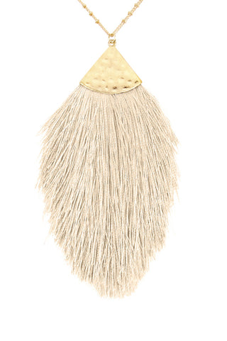 Buy ivory Tassel Pendant Necklace