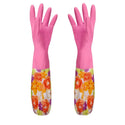 Rubber Velvet Long Gloves Household
