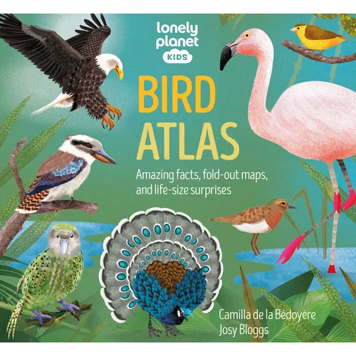 Lonely Planet Kids Bird Atlas: Amazing Facts & Fold Out Maps Meet Eagles, Falcons, Ostriches, Penguins & More Packed with Beautiful Illustrations & Di - Hardcover