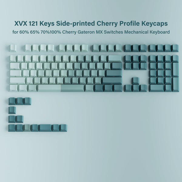 XVX Gradient X-Axis Series Side-Printed Cherry Profile 121-Key PBT Keycap Set
