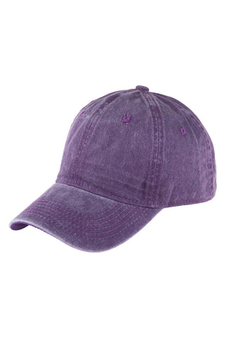 Buy purple Acid Washed Baseball Cap