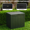 35 Gallon Outdoor Resin Storage Box – Black/Wood Grain