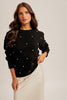 Pearl Detailed Sweater: Black