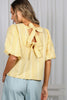 Sweet And Back Bow Accent Plaid Top