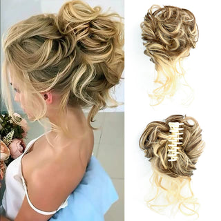 Buy cxzy-86h10 Messy Curly Fluffy Hair Bun Clip in Ponytail Hair Extensions