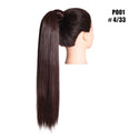Synthetic Straight Ponytail Hair Extension Clip in