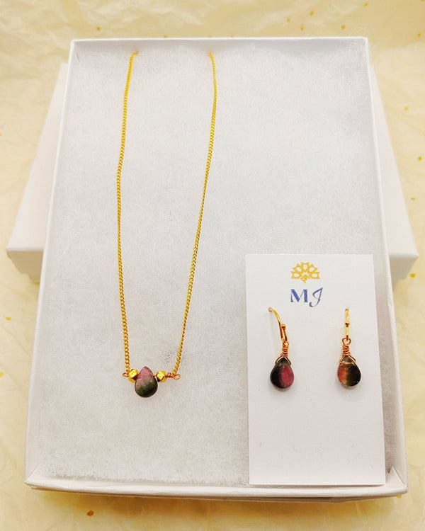 Tourmaline Gumdrop Solitaire Gift Set
