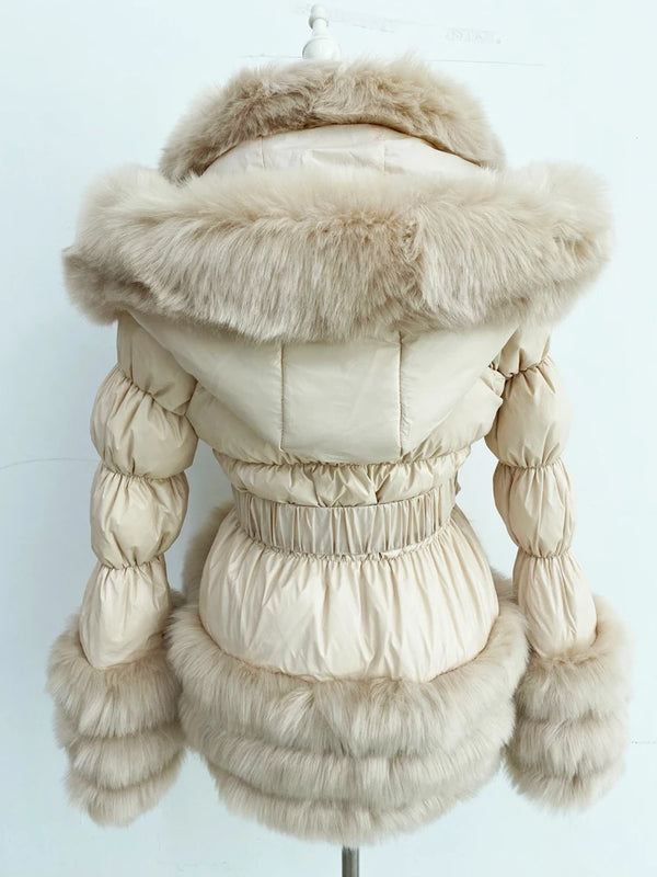 ZADORIN Fashion Faux Fur Coat