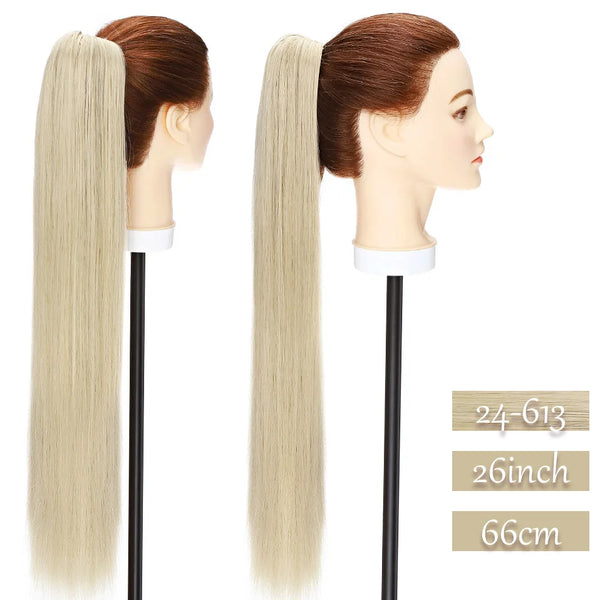 Synthetic Long Wavy Fake Ponytail Extension
