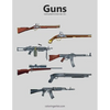 Guns Coloring Book for Grown-Ups 1 & 2 - Paperback