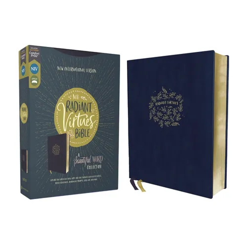 Niv, Radiant Virtues Bible: A Beautiful Word Collection, Leathersoft, Navy, Red Letter, Comfort Print: Explore the Virtues of Faith, Hope, and Love - Imitation Leather