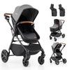 2-in-1 Convertible Baby Stroller with Car Seat Adapters