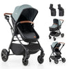 2-in-1 Convertible Baby Stroller with Car Seat Adapters