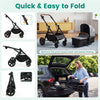 2-in-1 Convertible Baby Stroller with Car Seat Adapters