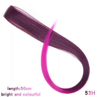 Buy 53h Synthetic Rainbow Highlighted Hair