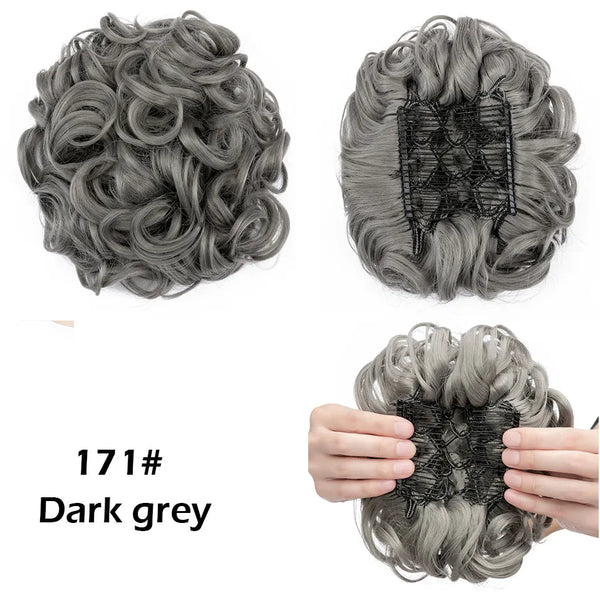 LARGE Comb Clip in Curly Hair Extension