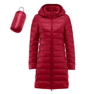 Buy red Casual Hooded Down Coats