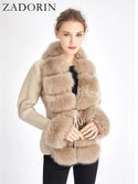 Knitted Sweater Fur Cardigan