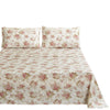 DaDa Bedding Hint of Mint Floral Cotton Flat Sheet Set