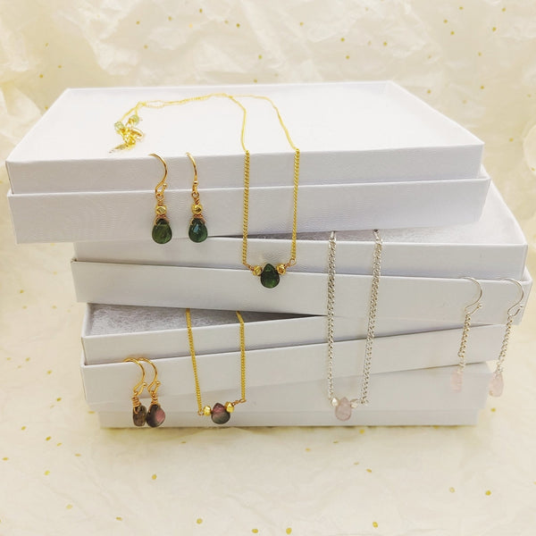 Tourmaline Gumdrop Solitaire Gift Set