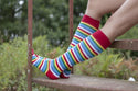 Women's Colorful Stripe Knee High Socks Set