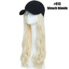 Synthetic Baseball Cap With Hair Long Wavy Fake Hair