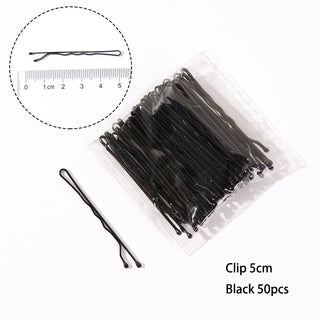 Buy coffee-50pcs-5cm Waved U-Shaped Bobby Pin
