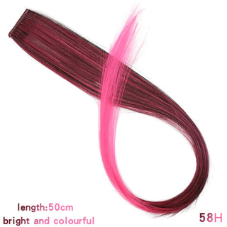 Buy 58h 22 Inch Synthetic Colored Highlight Hair Extensions
