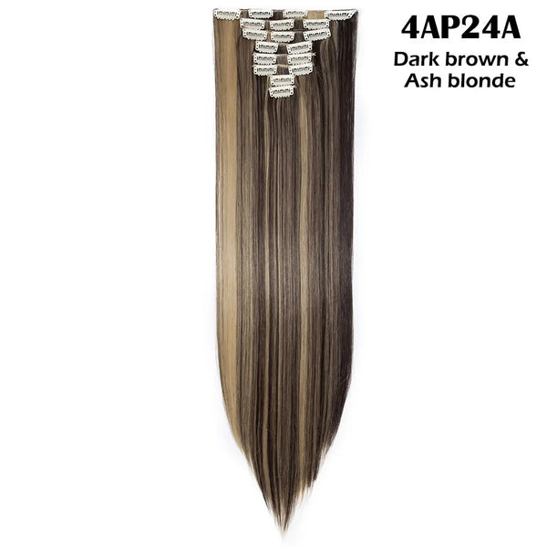 Long Straight Clip in on Hair Extensions