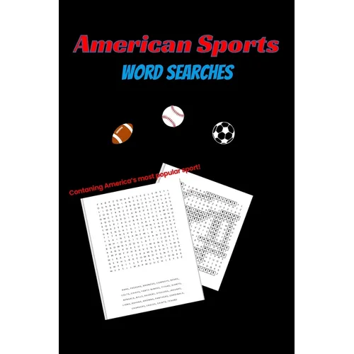 American Sports Word Search: A Word Search Book for Sports Fans-100 Puzzles and Over 2500 Words - Paperback
