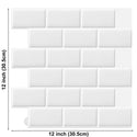 Strong Adhesive Subway Tiles Vinyl Wallpaper Peel and Stick
